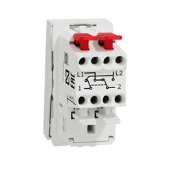 Permutateur 10A 250Vca Unica NU310518 Blanc 1 module mécanisme seul