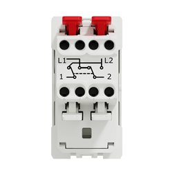 Permutateur 10A 250Vca Unica NU310518 Blanc 1 module mécanisme seul