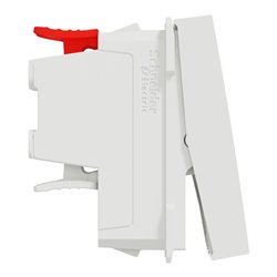 Permutateur 10A 250Vca Unica NU310520 Blanc antibactérien 1 module mécanisme seul