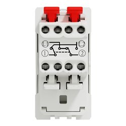 Permutateur 10A 250Vca Unica NU310520 Blanc antibactérien 1 module mécanisme seul