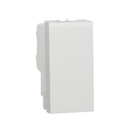 Interrupteur bipolaire 16A Unica NU316218 Blanc 1 module mécanisme seul
