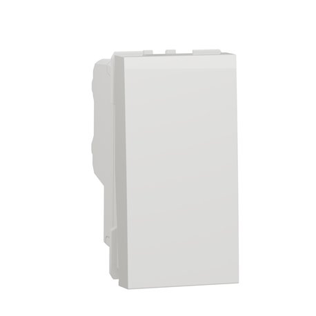 Interrupteur bipolaire 16A Unica NU316218 Blanc 1 module mécanisme seul