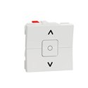 Interrupteur volet-roulant 3 touches 6A Unica NU320818 Blanc 2 modules mécanisme seul