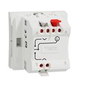 Interrupteur volet-roulant 3 touches 6A Unica NU320818 Blanc 2 modules mécanisme seul