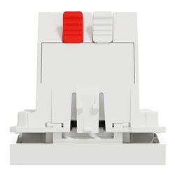 Interrupteur volet-roulant 3 touches 6A Unica NU320818 Blanc 2 modules mécanisme seul