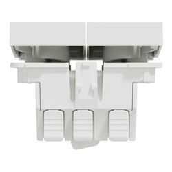 Double va-et-vient 10A connexion rapide Unica NU321318F Blanc 2 modules mécanisme seul