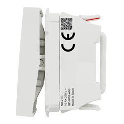 Double va-et-vient 10A connexion rapide Unica NU321318F Blanc 2 modules mécanisme seul