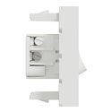 Interrupteur bipolaire 20A Unica NU322518 Blanc 2 modules mécanisme seul