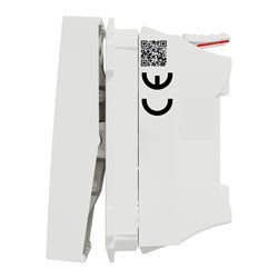 Commande volet-roulant double poussoir + STOP Unica NU323718 Blanc 2 modules mécanisme seul