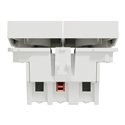 Commande volet-roulant double poussoir + STOP Unica NU323718 Blanc 2 modules mécanisme seul