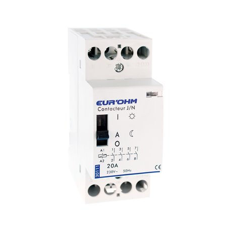 Contacteur Jour/nuit 20A 4P 4F 2 modules