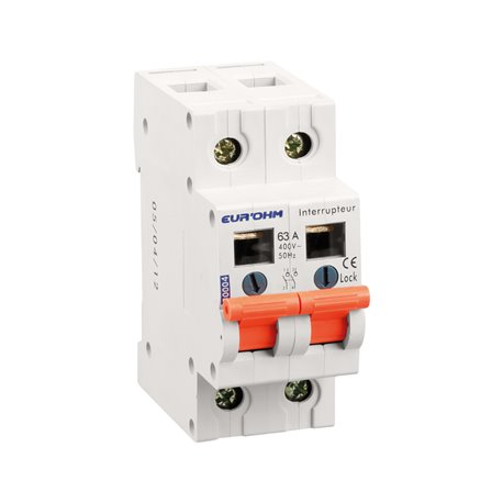 Interrupteur 2P 63A 2 modules
