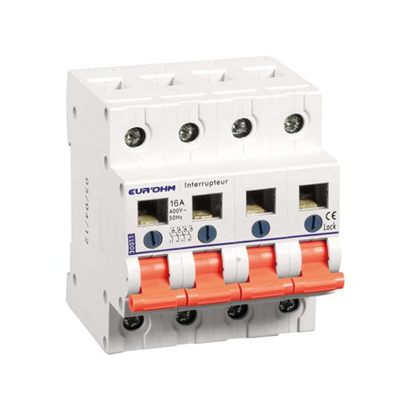 Interrupteur 4P 16A 4 modules