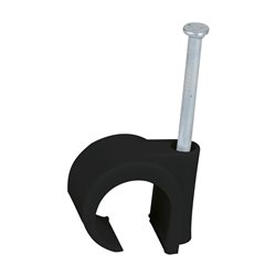 Lot de 100 attaches pontets Multi-diamètre noir Ø20-25 mm