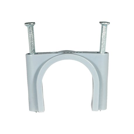Lot de 25 attaches pontets Deux pointes gris Ø32 mm