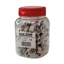 Lot de 100 attaches pontets Mono-diamètre gris Ø20 mm