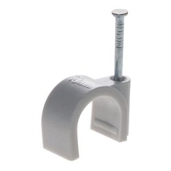 Lot de 100 attaches pontets Mono-diamètre gris Ø18 mm
