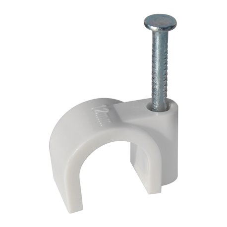 Lot de 100 attaches pontets Mono-diamètre gris Ø12 mm