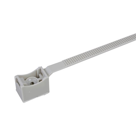 Lot de 100 colliers avec embases Pour câbles ou tubes Ø40 à 63 mm
