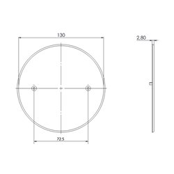 Lot de 5 Couvercles Fixation par vis Ø130 mm pour 521 74/521 76/521 95/521 96