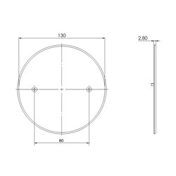 Lot de 5 Couvercles Fixation par vis Ø130 mm pour 521 69
