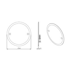 Lot de 10 Couvercles Fixation par vis Ø80 mm pour 520 21/520 41/520 51/520 61/521 05