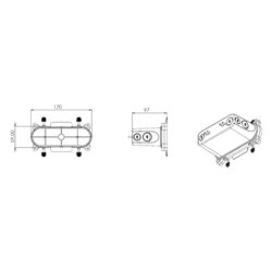 Lot de 5 boites de descente Non affleurant à opercule 2xØ20 mm + 2xØ25 mm avec couvercle
