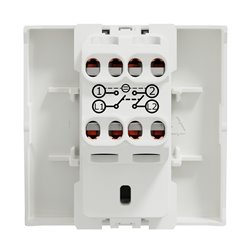 Interrupteur bipolaire lumineux (indication) Unica NU326218S Blanc 2 modules mécanisme seul