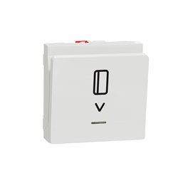 Commande à carte NO/NF 10A Unica NU328318 Blanc 2 modules mécanisme seul