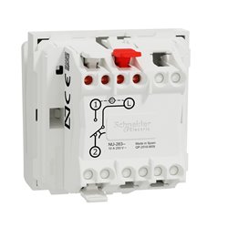 Commande à carte NO/NF 10A Unica NU328318 Blanc 2 modules mécanisme seul