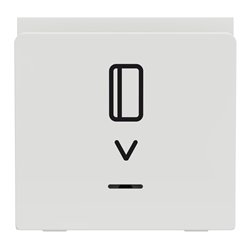 Commande à carte NO/NF 10A Unica NU328318 Blanc 2 modules mécanisme seul