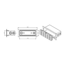 Lot de 5 boites de descente Affleurant à opercule 2xØ20 mm (1 ouvert) + 2xØ25 mm avec couvercle