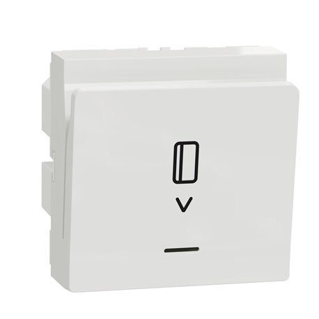 Commande à carte électronique Unica NU354018 Blanc 2 modules mécanisme seul