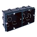 Lot de 5 boites d'appareillage maçonnerie 2 postes Prof 50 mm horizontal/vertical