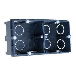 Lot de 5 boites d'appareillage maçonnerie 2 postes Prof 40 mm