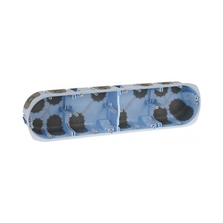 Lot de 5 Boîtes d’appareillage étanches à l’air 4 postes en ligne Prof 50 mm