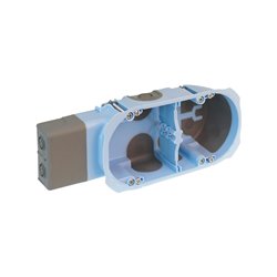 Boîte d'appareillage pour micromodules 2 postes Prof 40 mm