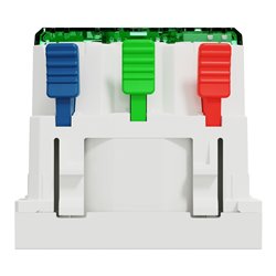Prise 2P+T affl FR + USB C 10,5W 90° rap Unica NU301518 Blanc 2 modules mécanisme seul