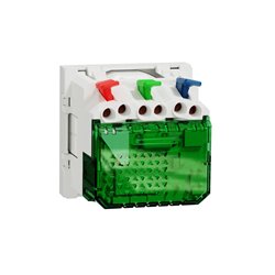 Prise 2P+T affl FR + USB C 10,5W 90° rap Unica NU301518 Blanc 2 modules mécanisme seul