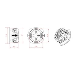 Lot de 5 Boîtes faradisée 1 poste Prof 40 mm