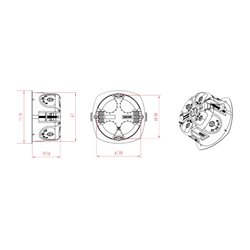 Boite d'encastrement 1 poste - Ø 67/68 mm - prof. 60 mm - Air'métic