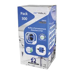 Pack de 300 Boîtes d’appareillage étanche à l’air 1 poste Prof 40 mm