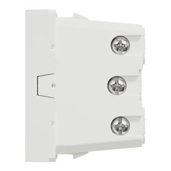 Lot de 10 prises standard italien 16A 2P+T Unica NU302318 Blanc 1 module mécanisme seul