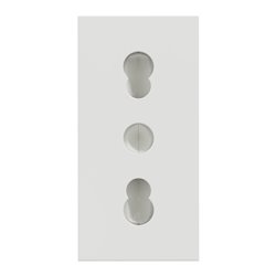 Lot de 10 prises standard italien 16A 2P+T Unica NU302318 Blanc 1 module mécanisme seul