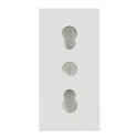 Lot de 10 prises standard italien 16A 2P+T Unica NU302318 Blanc 1 module mécanisme seul