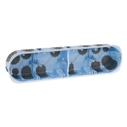 Lot de 5 boîtes d’appareillage étanches à l’air 4 postes en ligne Prof 40 mm