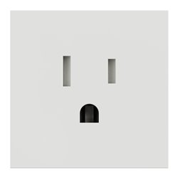Prise standard US 15A 2P+T Unica NU302818 Blanc 2 modules mécanisme seul