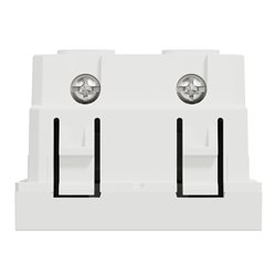 Prise standard US 15A 2P+T Unica NU302818 Blanc 2 modules mécanisme seul