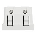 Prise standard US 15A 2P+T Unica NU302818 Blanc 2 modules mécanisme seul