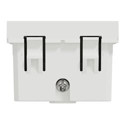 Prise standard US 15A 2P+T Unica NU302818 Blanc 2 modules mécanisme seul